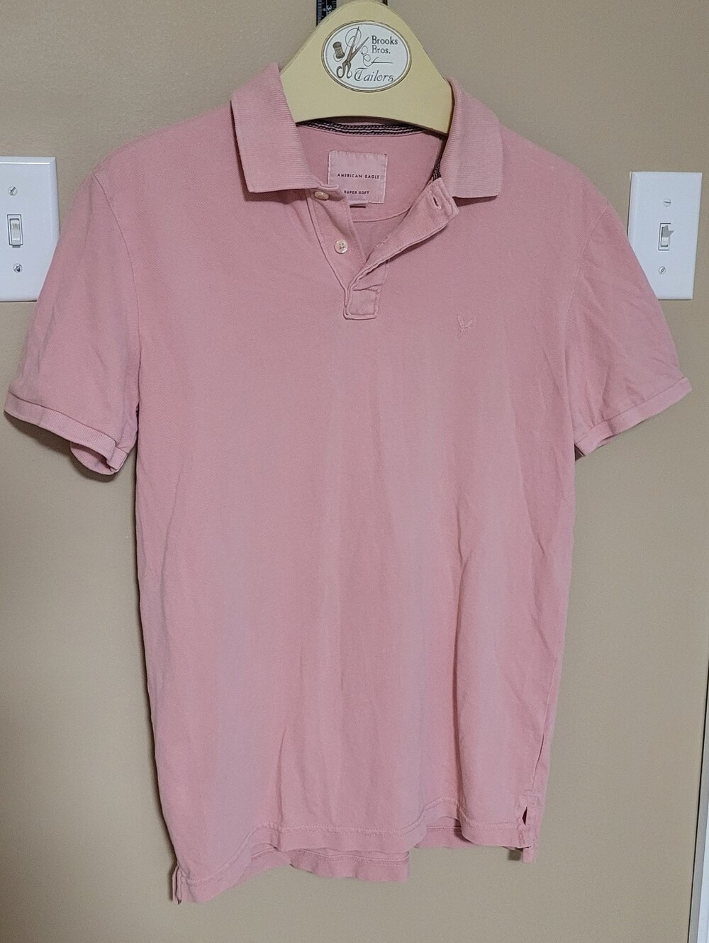American Eagle Outfitters Dusty Pink Men's Polo Shirt